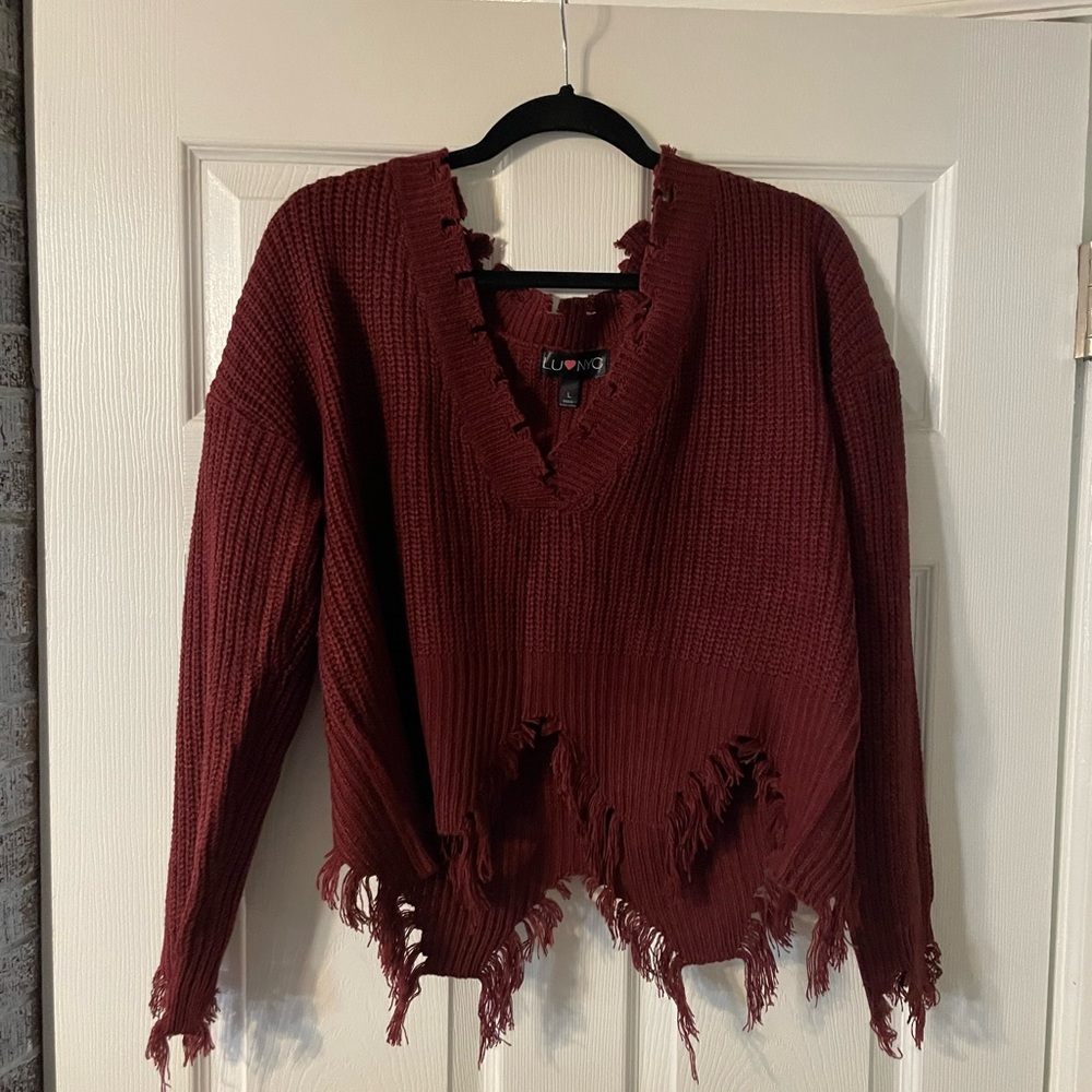 Fringe sweater